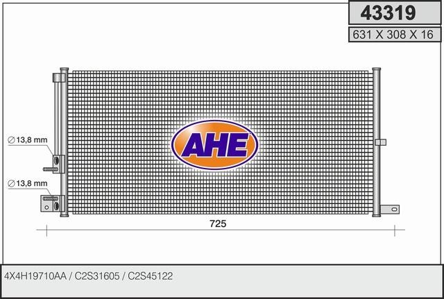 AHE 43319 Радиатор кондиционера (Конденсатор) 43319: Отличная цена - Купить в Польше на 2407.PL!