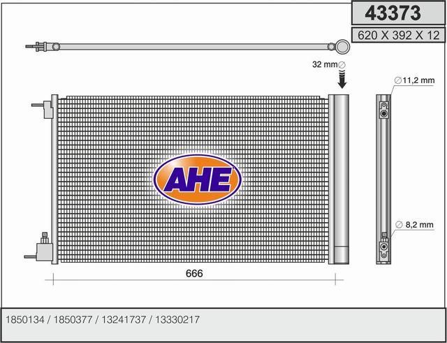 AHE 43373 Радиатор кондиционера (Конденсатор) 43373: Купить в Польше - Отличная цена на 2407.PL!