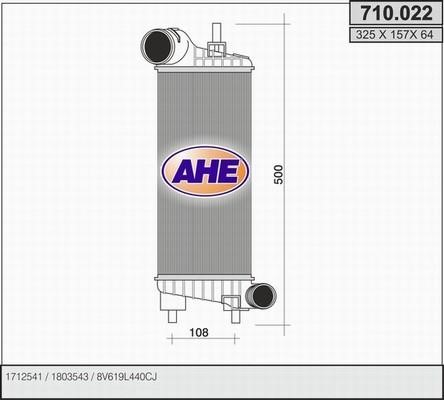 AHE 710.022 Intercooler, charger 710022: Buy near me in Poland at 2407.PL - Good price!