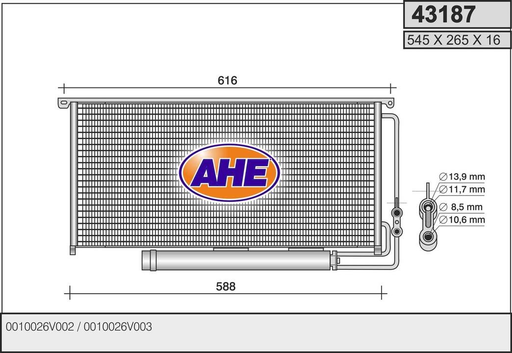 AHE 43187 Радиатор кондиционера (Конденсатор) 43187: Отличная цена - Купить в Польше на 2407.PL!