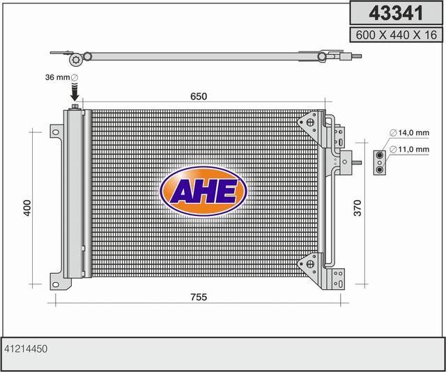 AHE 43341 Радиатор кондиционера (Конденсатор) 43341: Отличная цена - Купить в Польше на 2407.PL!