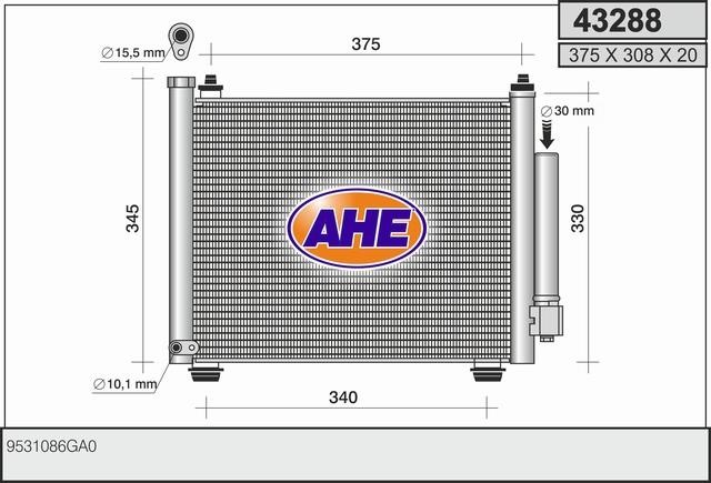 AHE 43288 Радиатор кондиционера (Конденсатор) 43288: Отличная цена - Купить в Польше на 2407.PL!