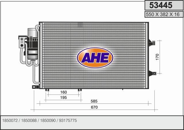 AHE 53445 Радиатор кондиционера (Конденсатор) 53445: Отличная цена - Купить в Польше на 2407.PL!