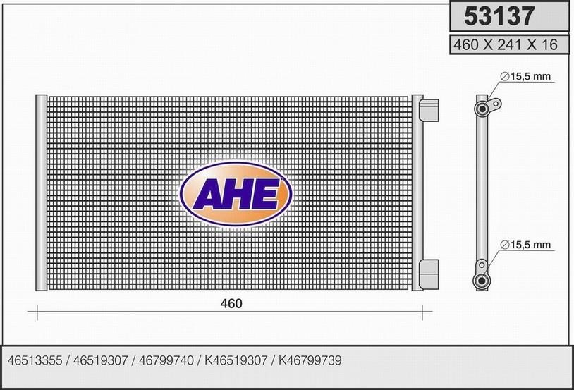 AHE 53137 Радиатор кондиционера (Конденсатор) 53137: Отличная цена - Купить в Польше на 2407.PL!