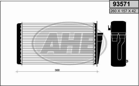 AHE 93571 Heat exchanger, interior heating 93571: Buy near me in Poland at 2407.PL - Good price!