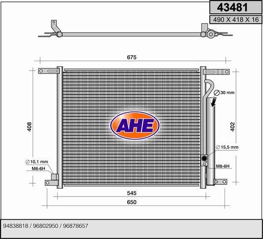 AHE 43481 Радиатор кондиционера (Конденсатор) 43481: Отличная цена - Купить в Польше на 2407.PL!