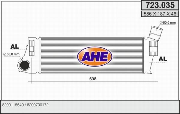 AHE 723.035 Intercooler, charger 723035: Buy near me in Poland at 2407.PL - Good price!