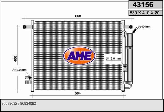 AHE 43156 Радиатор кондиционера (Конденсатор) 43156: Отличная цена - Купить в Польше на 2407.PL!