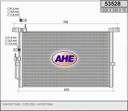 AHE 53528 Радиатор кондиционера (Конденсатор) 53528: Отличная цена - Купить в Польше на 2407.PL!
