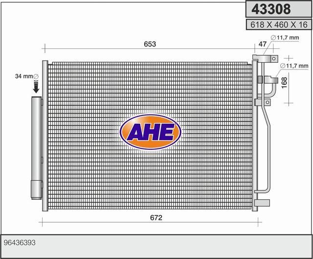 AHE 43308 Радиатор кондиционера (Конденсатор) 43308: Отличная цена - Купить в Польше на 2407.PL!