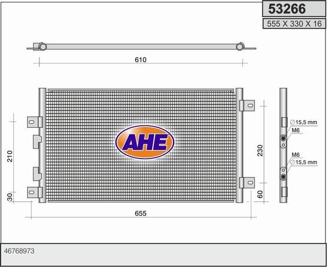 AHE 53266 Радіатор кондиціонера (Конденсатор) 53266: Приваблива ціна - Купити у Польщі на 2407.PL!