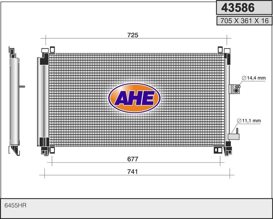 AHE 43586 Радиатор кондиционера (Конденсатор) 43586: Отличная цена - Купить в Польше на 2407.PL!