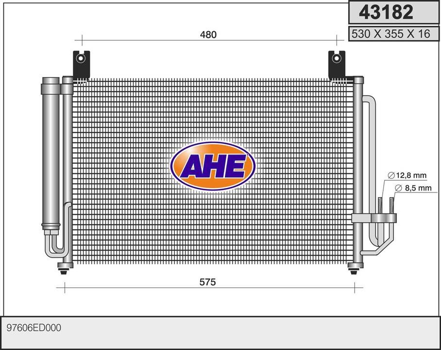 AHE 43182 Радиатор кондиционера (Конденсатор) 43182: Отличная цена - Купить в Польше на 2407.PL!
