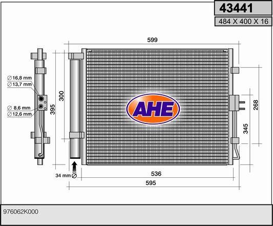 AHE 43441 Радиатор кондиционера (Конденсатор) 43441: Отличная цена - Купить в Польше на 2407.PL!
