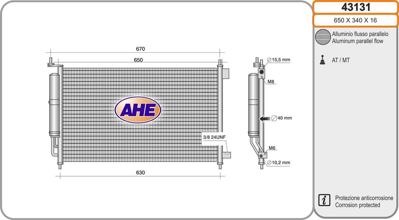 AHE 43131 Радиатор кондиционера (Конденсатор) 43131: Отличная цена - Купить в Польше на 2407.PL!
