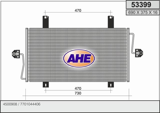 AHE 53399 Радиатор кондиционера (Конденсатор) 53399: Отличная цена - Купить в Польше на 2407.PL!