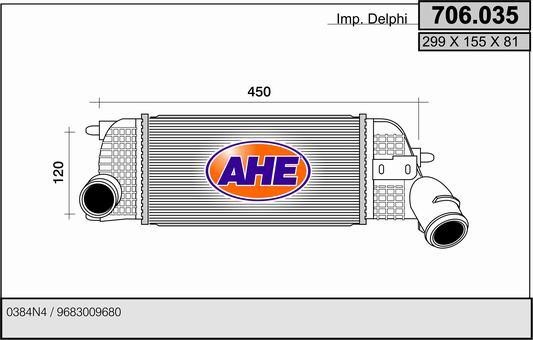 AHE 706.035 Intercooler, charger 706035: Buy near me at 2407.PL in Poland at an Affordable price!