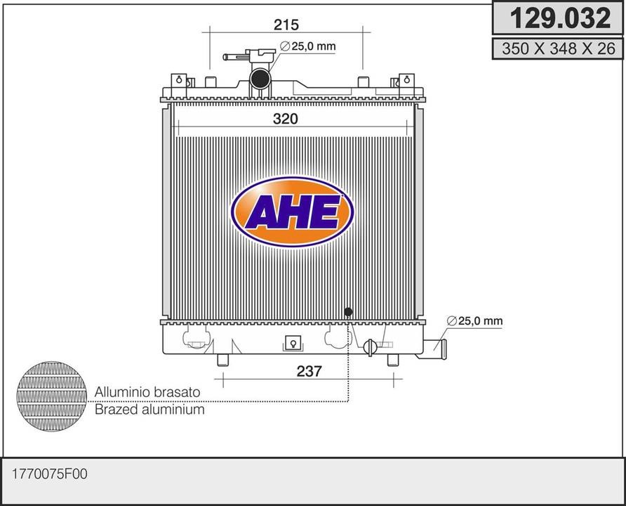 AHE 129.032 Радиатор охлаждения двигателя 129032: Отличная цена - Купить в Польше на 2407.PL!