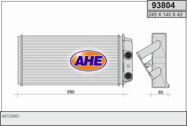 AHE 93804 Wärmetauscher, innenraumheizung 93804: Kaufen Sie zu einem guten Preis in Polen bei 2407.PL!