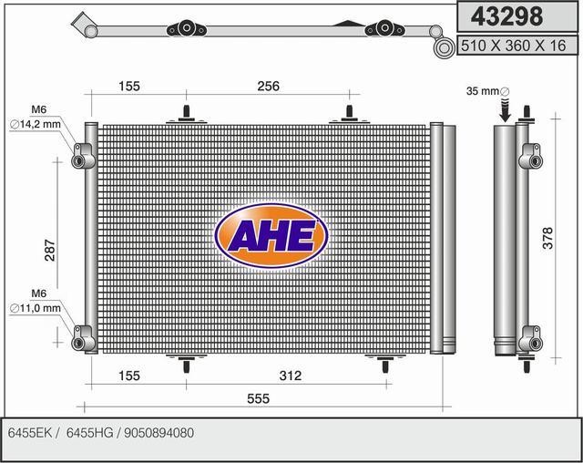 AHE 43298 Радиатор кондиционера (Конденсатор) 43298: Отличная цена - Купить в Польше на 2407.PL!