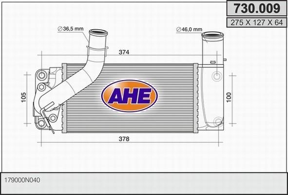 AHE 730009 Интеркулер 730009: Отличная цена - Купить в Польше на 2407.PL!