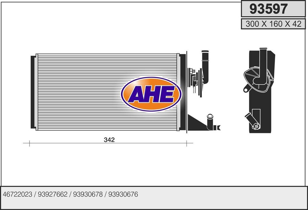 AHE 93597 Heat exchanger, interior heating 93597: Buy near me in Poland at 2407.PL - Good price!