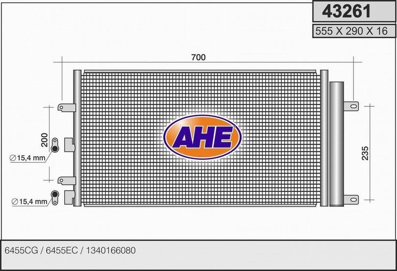 AHE 43261 Радиатор кондиционера (Конденсатор) 43261: Отличная цена - Купить в Польше на 2407.PL!