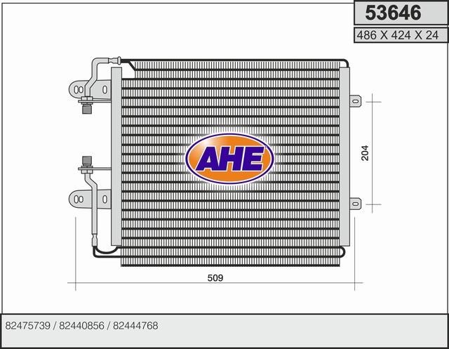 AHE 53646 Радиатор кондиционера (Конденсатор) 53646: Отличная цена - Купить в Польше на 2407.PL!