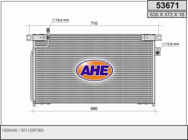 AHE 53671 Радиатор кондиционера (Конденсатор) 53671: Отличная цена - Купить в Польше на 2407.PL!