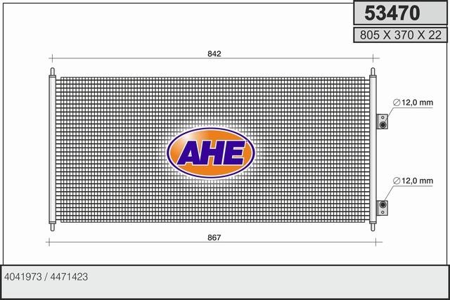 AHE 53470 Радиатор кондиционера (Конденсатор) 53470: Отличная цена - Купить в Польше на 2407.PL!