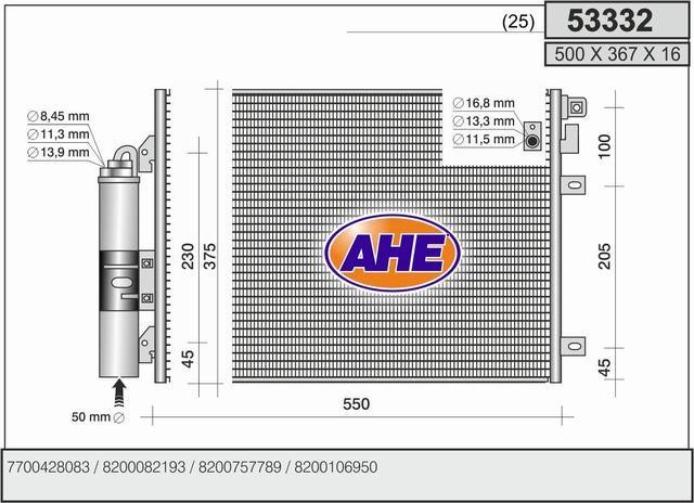 AHE 53332 Радиатор кондиционера (Конденсатор) 53332: Отличная цена - Купить в Польше на 2407.PL!