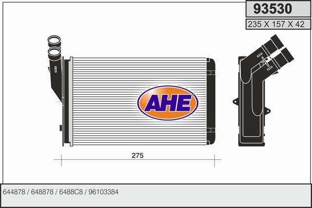 AHE 93530 Heat exchanger, interior heating 93530: Buy near me in Poland at 2407.PL - Good price!