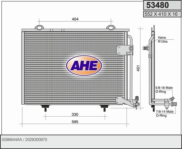 AHE 53480 Радиатор кондиционера (Конденсатор) 53480: Отличная цена - Купить в Польше на 2407.PL!