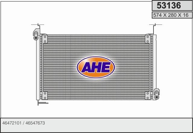 AHE 53136 Радиатор кондиционера (Конденсатор) 53136: Отличная цена - Купить в Польше на 2407.PL!