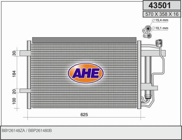 AHE 43501 Радиатор кондиционера (Конденсатор) 43501: Отличная цена - Купить в Польше на 2407.PL!