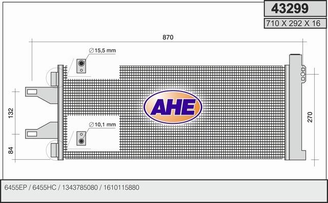 AHE 43299 Радіатор кондиціонера (Конденсатор) 43299: Приваблива ціна - Купити у Польщі на 2407.PL!