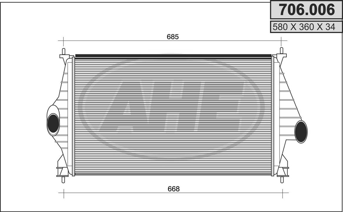 AHE 706.006 Chłodnica powietrza doładowującego (intercooler) 706006: Dobra cena w Polsce na 2407.PL - Kup Teraz!