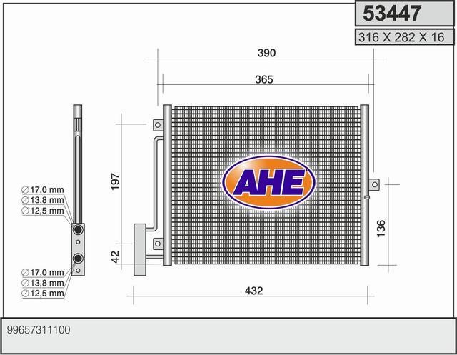 AHE 53447 Радиатор кондиционера (Конденсатор) 53447: Отличная цена - Купить в Польше на 2407.PL!
