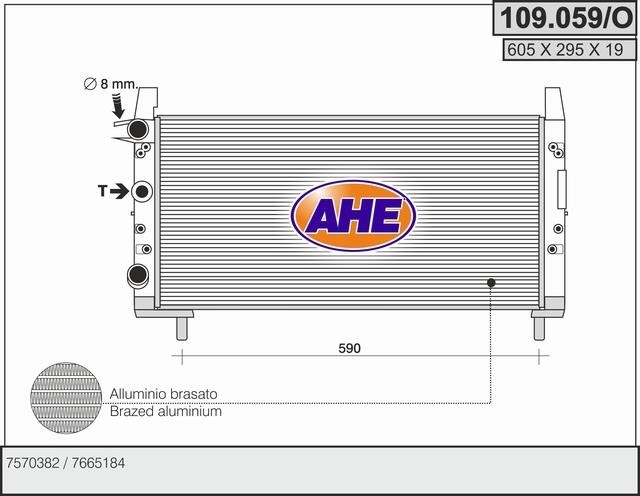 AHE 109.059/O Радіатор охолодження двигуна 109059O: Приваблива ціна - Купити у Польщі на 2407.PL!
