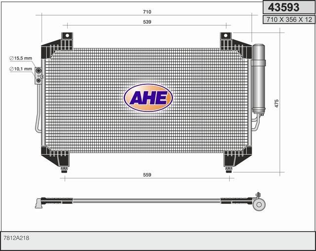 AHE 43593 Радиатор кондиционера (Конденсатор) 43593: Отличная цена - Купить в Польше на 2407.PL!