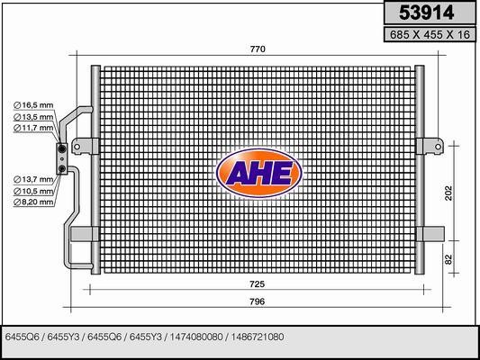 AHE 53914 Радиатор кондиционера (Конденсатор) 53914: Отличная цена - Купить в Польше на 2407.PL!
