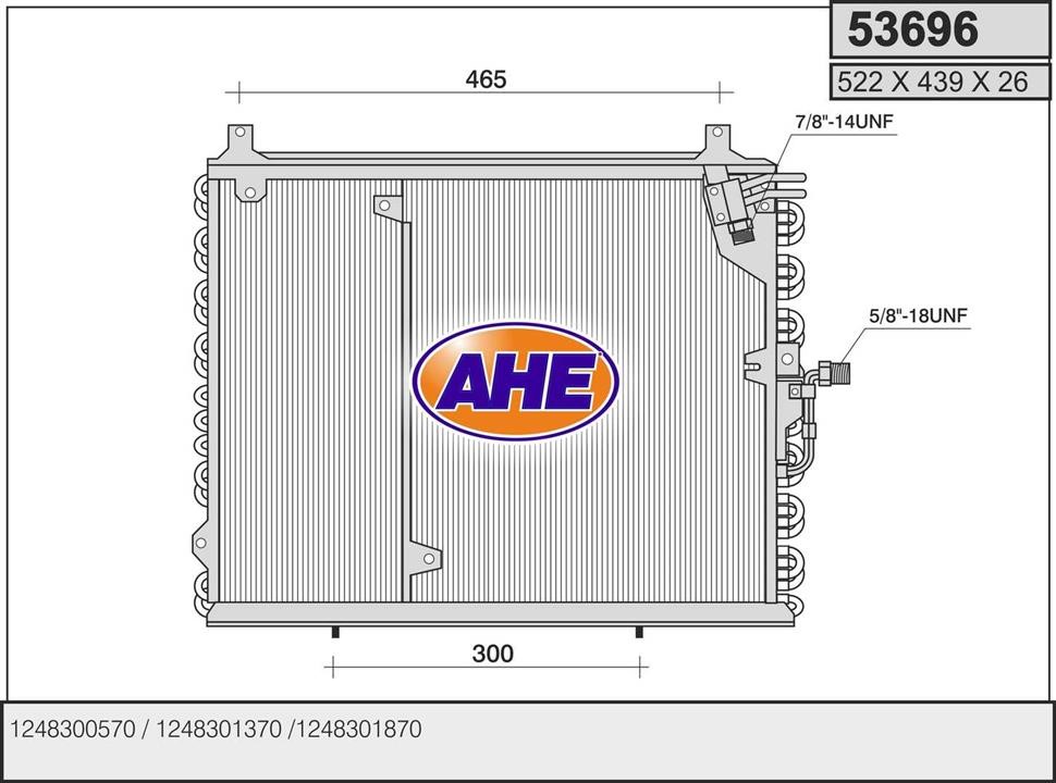 AHE 53696 Радиатор кондиционера (Конденсатор) 53696: Отличная цена - Купить в Польше на 2407.PL!