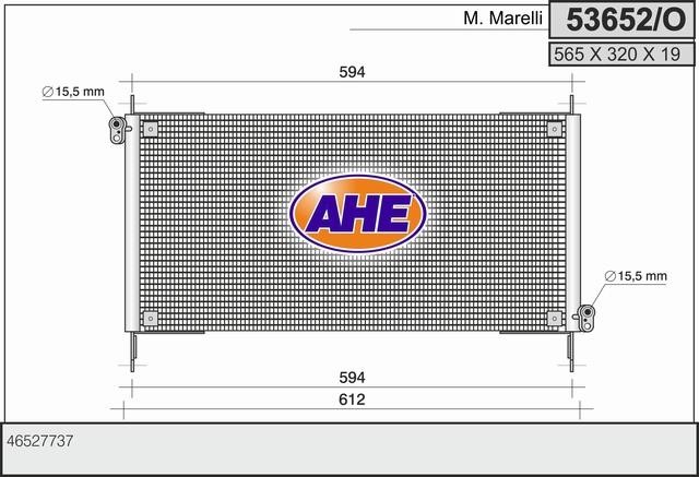 AHE 53652/O Радиатор кондиционера (Конденсатор) 53652O: Отличная цена - Купить в Польше на 2407.PL!