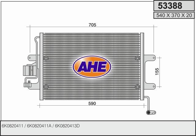 AHE 53388 Радиатор кондиционера (Конденсатор) 53388: Отличная цена - Купить в Польше на 2407.PL!