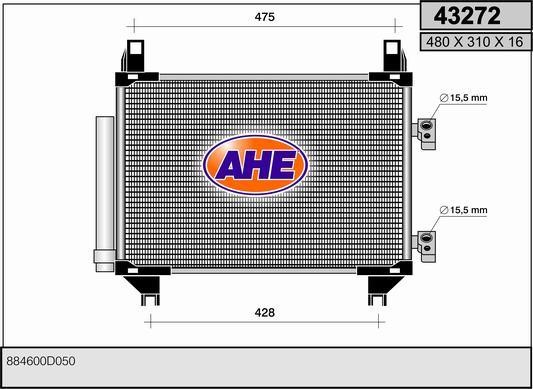 AHE 43272 Радиатор кондиционера (Конденсатор) 43272: Отличная цена - Купить в Польше на 2407.PL!