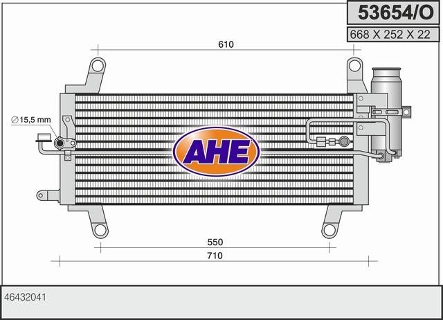 AHE 53654/O Радиатор кондиционера (Конденсатор) 53654O: Отличная цена - Купить в Польше на 2407.PL!