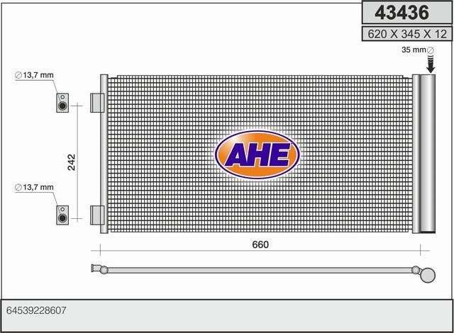 AHE 43436 Радиатор кондиционера (Конденсатор) 43436: Отличная цена - Купить в Польше на 2407.PL!