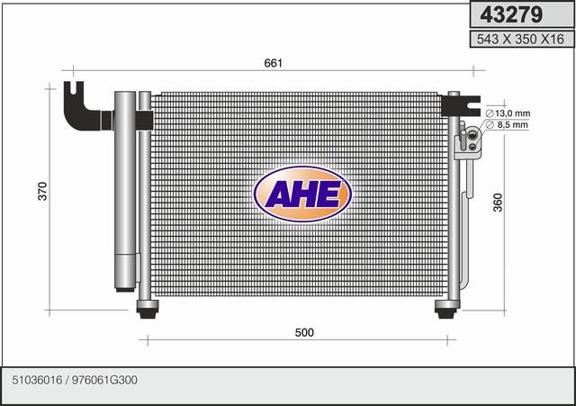 AHE 43279 Радиатор кондиционера (Конденсатор) 43279: Отличная цена - Купить в Польше на 2407.PL!