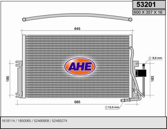 AHE 53201 Радиатор кондиционера (Конденсатор) 53201: Отличная цена - Купить в Польше на 2407.PL!