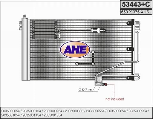 AHE 53443+C Радиатор кондиционера (Конденсатор) 53443C: Отличная цена - Купить в Польше на 2407.PL!